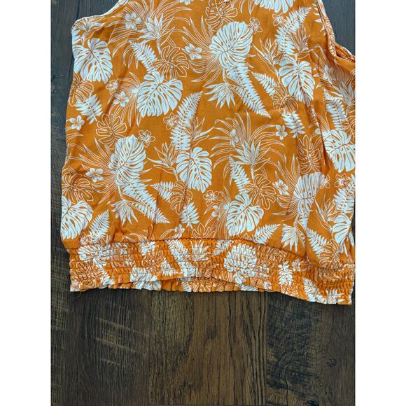 Rachel Zoe Orange Tropical Halter Tank Top Size Small NWT - Picture 5 of 5